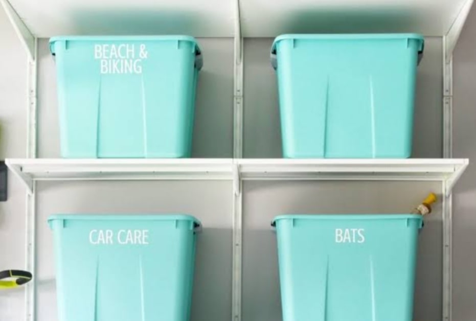 Stack Bins Vertically to Save Floor Space